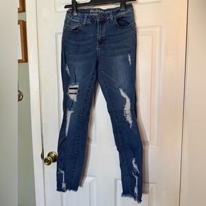 Distressed Blue Jeans Size 10